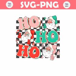 Retro Christmas Ho Ho Ho Santa PNG