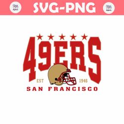 San Francisco 49ers 1946 Helmet Stars Svg Digital Download