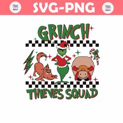 Funny Grinch Thieves Squad SVG