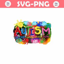 Retro Autism Accept Understand Love PNG
