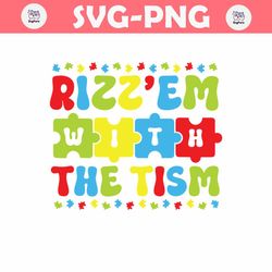 Rizz Em With The Tism Puzzle Pieces SVG