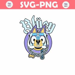 Funny Bluey Bandit Heeler Cartoon SVG