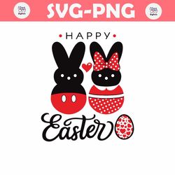 Happy Easter Disney Rabbit Mickey Minnie SVG