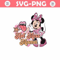Retro Hot Mess Mama Minnie Mouse SVG