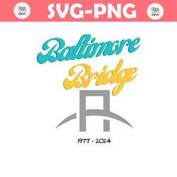 Retro Baltimore Bridge 1977 2024 SVG