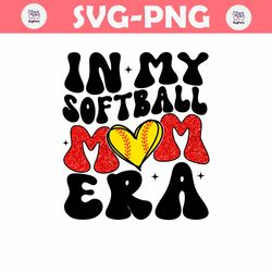 Retro In My Softball Mom Era PNG