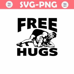 Free Hugs svg, Wrestling svg, Wrestle svg Cuttable and Printable Digital Downloads