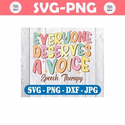 Retro Speech Therapy Speech Language Pathologist Therapist Svg, Everyone Serves A Voice Speech Therapy Flower Retro Svg,