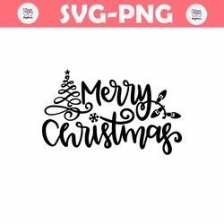 Merry Christmas svg / Christmas SVG / Digital cut file, winter svg / Christmas svg file for silhouette / christmas tree