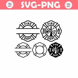Fire Department SVG, Firefighter Svg, Fireman Svg, Fire Rescue Svg, Fire Axe Svg, Maltese Cross Svg, Fire Dept Cut Files