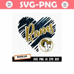 Rams Heart Svg, New Los Angeles Rams Png, Los Angeles Rams Svg For Cricut, Los Angeles Rams Logo Svg