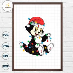 Figaro Pinocchio Wear Santa Hat SVG