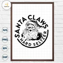 Vintage Santa Claws Hard Seltzer SVG