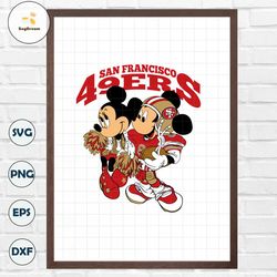 Mickey And Minnie San Francisco 49ers SVG