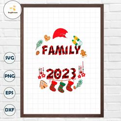 Retro Family Christmas 2023 SVG