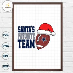 Dallas Cowboys Santas Favorite Team SVG