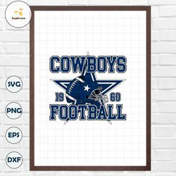Vintage Cowboys Football Helmet SVG Digital Download