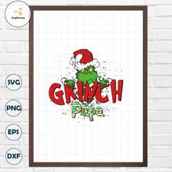 Retro Grinch Papa Christmas SVG