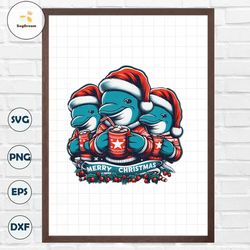 Merry Christmas Miami Dolphins NFL Team Png