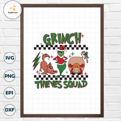 Funny Grinch Thieves Squad SVG