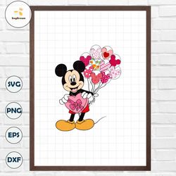 Gift for Mouse Happy Valentine Png, Retro Dis Ney Valentine PNG High-quality