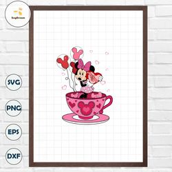 Minnie Disney Cup Valentine SVG