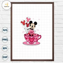 Mickey Disney Cup Valentine SVG