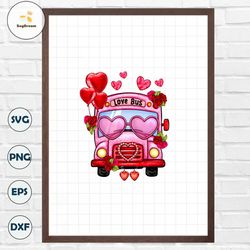 Love Bus Valentines Day PNG file, Valentine's Day Png