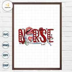 Valentines Day Love Nurse lips PNG file