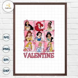 Princess Squad Png, Family Vacation Png, Cartoon Valentine Png