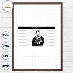 Zinedine Zidane decal, sticker for car SVG files, for cricut design poster, vintage sweatshirt Zidane shirt pattern PDF,