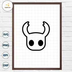 Hollow Knight Head SVG, Hollow Knight Face SVG, Hollow Knight SVG, Clipart, Cricut Cut Files For Crafters, Dxf, Png, Vec