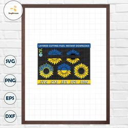Pray For Ukraine, Sunflower 5 Svg - Png Files, Sunflower Monogram Svg, Ukraine Svg, Sunflower Svg, Sunflower Instant Dow