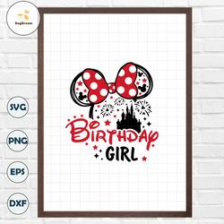 Mouse Birthday Girl Svg for cricut, Birthday squad print for t-shirt, Mouse ears Svg, Girls trip Svg, Birthday Svg