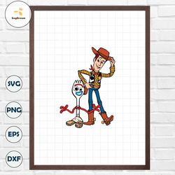QualityPerfectionUS Digital Download - Toy Story Woody and Forky - PNG, SVG File for Cricut, HTV, Instant Download