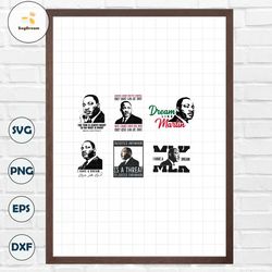 Martin Luther King Quote PNGs, Civil Rights Sublimation Files, MLK T-Shirt Design Bundle