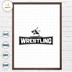 Wrestling SVG file Logo silhouette - wrestling svg, wrestler svg, wrestle svg, cut file, png, dxf file for cricut