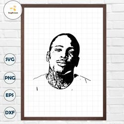 YG SVG, Rap SVG, Hiphop svg file, Music game svg, yg portrait svg