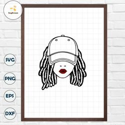 Locs Hair Girl, Svg, Png Files For Cricut Sublimation