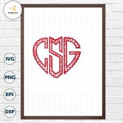 Heart Scallop Love Applique Monogram Machine Embroidery Font Alphabet Letters INSTANT DOWNLOAD pes dst