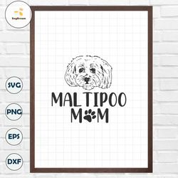 Maltipoo Mom - Cricut - Silhouette - svg Vector Image - Cutting File - Instant Download Image Files - SVG - PNG - JPG