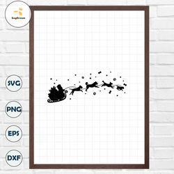 Christmas Dog / Dog Sleigh - Santa and Dogs - Christmas - Christmas - SVG Download File - Plotter File - Plotter - Cricu