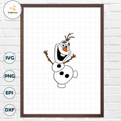 Olaf SVG, easy cut file for Cricut, layered by colour