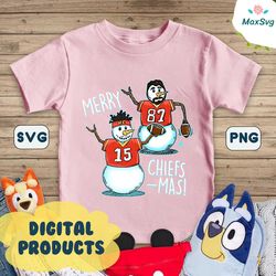 Funny Merry Chiefsmas Snowman PNG