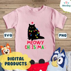 Meowy Christmas Black Cat SVG