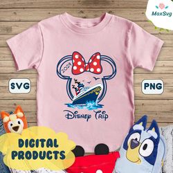 Retro Minnie Head Disney Trip 2024 SVG