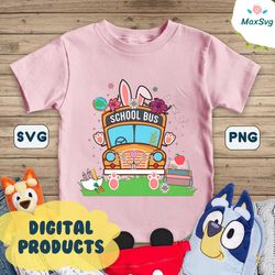 Retro Easter School Bus Driver Bunny Vibe PNG
