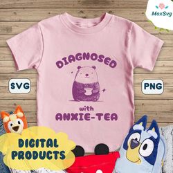 Retro Diagnosed With Anxie Tea SVG