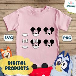 2023, Covid Face Mask, Mickey Minnie Head, Svg and Png Formats, Cut, Cricut, Silhouette, Instant Download