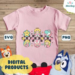 Princess Peach Svg , Princess Peach Png, Design For Shirt, Super Mario SVG, Digital Mario, Super Mario Design Png, Super